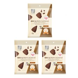 2号仓-松本清 matsukiyo LAB 日本注册营养师推荐 低糖零食  9.7g糖 蛋白质饼干 咖啡味 50g 3个装