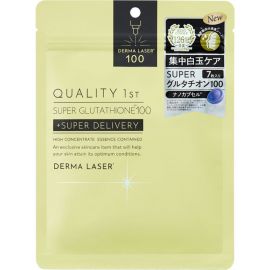 1号仓-QUALITY FIRST肤丽泽 高浓度谷胱甘肽 修护面膜 7片 3个装 DERMA LASER 维生素C 烟酰胺 多重修护 改善肌肤状态 皇后的秘密同公司出品