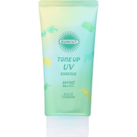 1号仓-高丝SUNCUT 轻盈质感 均匀肤色 提亮防晒美容精华 SPF50+ PA++++ 薄荷绿色 80g 3个装 高效紫外线防护 高保湿配方 修饰肌肤泛红 多重保护