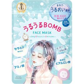 1号仓-高丝CLEAR TURN 滋润舒缓干敏补水 干敏肌保湿面膜 7片装 KOSE BOMB 多重玻尿酸水润渗透锁水