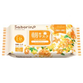 1号仓-BCL Saborino 金木犀桂花维C早安面膜 30片 洗面护肤 保湿补水 紧致肌肤 多功效 懒人免洗面膜