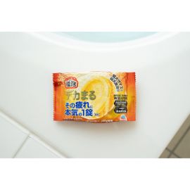 1号仓-安速 温泡系列 高浓度温泉 缓解疲劳 促进血液循环 特大炭酸入浴剂 1粒 柑橘生姜香 保持温暖感 滋润肌肤