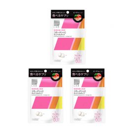 2号仓-松本清 matsukiyo LAB 胶原蛋白+维生素C 咀嚼片 营养补充片 桃子味 120粒 3个装