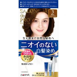 1号仓-塔丽雅 白发快染双管无味染发剂 3明亮浅棕 40g+40g DARIYA SALON de PRO 白发染发剂 最快15分钟上色
