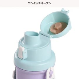 1号仓-西松屋 抗菌材质 宽口结构 一键开盖 儿童直饮水杯 600ml 独角兽图案 Smart Angel 耐温性 附可调式肩背带 方便清洗