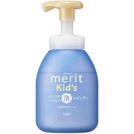 1号仓-花王merit 洗护合一 防汗清爽 弱酸性 防打结 儿童泡沫洗发水 330ml 去除头皮异味 植萃保湿配方 无添加