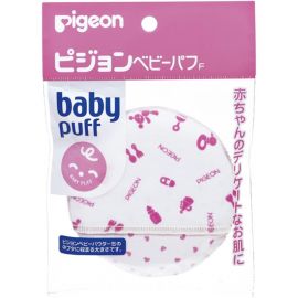 1号仓-贝亲 初生婴儿专用 质地柔软呵护细嫩肌肤 宝宝爽身粉粉扑 1个 Pigeon 柔软不伤皮肤 婴儿爽身粉粉扑 痱子粉粉扑