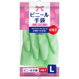 【停产】1号仓-松本清 matsukiyo 塑料手套 中厚 L 绿色 1双 