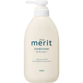 1号仓-花王merit 甘草精华 乳酸保湿 舒缓护理 护发素 450ml 顺滑触感 轻柔呵护 无添加配方