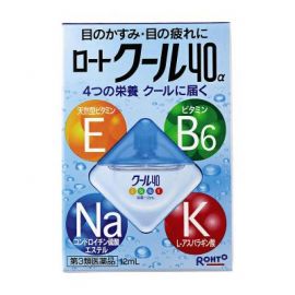 2号仓-ROHTO乐敦Cool 40α维他命舒缓疲劳清凉眼药水 清凉度5  12ml 5个装【第3类医药品】【寒冷地区勿拍，易冻结】