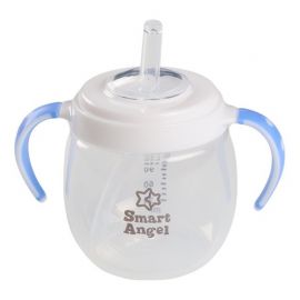 1号仓-西松屋SmartAngel 2-way 婴儿杯子宝宝喝水杯 蓝色 1个