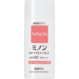 1号仓-第一三共 MINON蜜浓 温和保湿物理防晒乳霜防晒液UV SPF50+PA++++ 防晒抗老 敏感肌可用 80ml