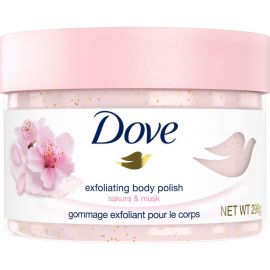 1号仓-联合利华多芬 滋润保湿温和去角质 樱花麝香身体磨砂膏 298g Unilever Dove 绵密丝滑质地焕亮肌肤