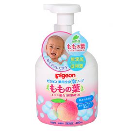 1号仓-贝亲 呵护宝宝肌肤 桃叶植物 保湿抗痱 婴儿泡沫洗护液 450ml Pigeon 保护宝宝肌肤屏障 低刺激配方 舒缓干燥