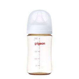 1号仓-贝亲 母乳衔接辅助 轻盈材质 PPSU塑料婴儿奶瓶 M号 240ml Pigeon 母乳实感系列 防摔防胀气 易清洗 宽口径