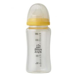 1号仓-西松屋 婴儿宽口玻璃奶瓶 黄色1支装 240ml 推荐3个月以上使用