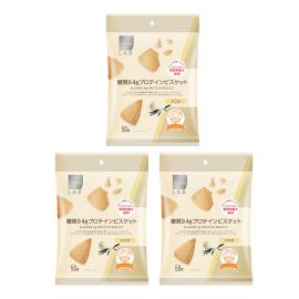 2号仓-松本清 matsukiyo LAB 日本注册营养师推荐 低糖零食  9.4g糖 蛋白质饼干 香草味 50g 3个装