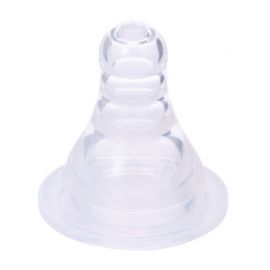 1号仓-贝亲 柔软硅胶防变形凹陷 婴儿耐热玻璃奶瓶细长型专用S号奶嘴 2个 Pigeon 0个月以上用 标准口径