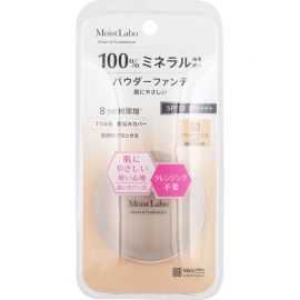 1号仓-桃谷顺天馆Moist Labo 天然矿物 温和贴肤 粉底蜜粉 5.5g 裸妆妆效 無添加 洗面奶可卸 敏感肌