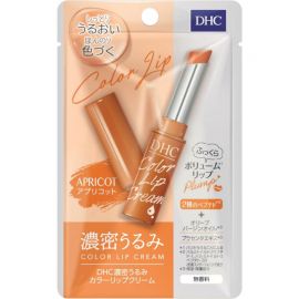 2号仓-DHC 自然显色丰盈唇部 浓密保湿彩色润唇膏 杏色 1.5g 改善干燥遮盖唇部暗沉 蝶翠诗