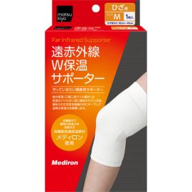 1号仓-松本清 matsukiyo 远红外线保温护具 W型运动防护 膝部膝关节辅助护具 M码 膝盖围30-45cm 1个