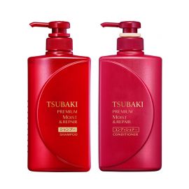 【停产】1号仓-TSUBAKI丝蓓绮 沁润臻致滋润洗发水 490ml＋护发素490ml 修护发丝柔顺秀发