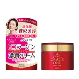 1号仓-高丝GRACE ONE 高保湿抗皱紧致 浓胶原蛋白面霜 100g KOSE 三合一抗初老淡纹保湿补水