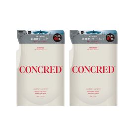 1号仓-松本清matsukiyo CONCRED 改善毛躁 补水柔顺 修复毛鳞片 洗发水350ml＋护发素350g 补充装  高保湿护理 适合易打结发质 维持头皮发丝屏障 高保湿