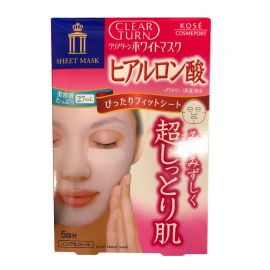 1号仓-高丝CLEAR TURN 净白高保湿 玻尿酸美白面膜 5片 KOSE 提升肌肤透明感