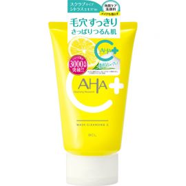 1号仓-BCL AHA 清透亮肤 果酸VC焕白卸妆洗面奶 120g 柑橘清香型 含磨砂颗粒 保温和湿 清洁毛孔