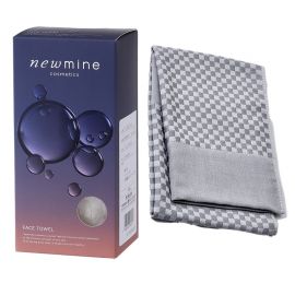 1号仓-西川 美容系列 配合维生素E 润肌护肤洗面巾  34×80cm 1条 灰色 newmine 防止干燥 给予润泽 改善肌肤纹理