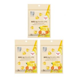 2号仓-松本清 matsukiyo LAB 日本注册营养师推荐 低糖零食 8.4克糖 纤维软糖 柠檬味 30g 3个装