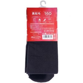 1号仓-温活本舗 薄绒内层 吸湿发热 防静电处理 保暖打底袜 1条 160D L码 黑色 CROSS PLUS 连裤袜 里起毛 保暖亲肤 含辣椒素