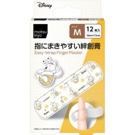 2号仓-松本清matsukiyo 低敏亲肤透气 易于贴合创可贴 小熊维尼M号(19×72mm) 12片装 斯凯达 无纺布 防闷热 紧密贴合指尖关节