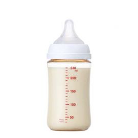 1号仓-贝亲 母乳衔接辅助 轻盈材质 PPSU塑料婴儿奶瓶 M号 240ml Pigeon 母乳实感系列 防摔防胀气 易清洗 宽口径