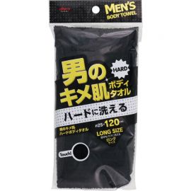 1号仓-松本清matsukiyo 男性用毛巾搓澡巾 极硬 黑色 1条