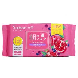 1号仓-BCL Saborino 高保湿补水 红石榴早安面膜 30片 3效合1 紧致肌肤 懒人免洗面膜