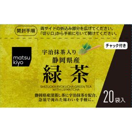 2号仓-松本清matsukiyo 口感醇厚味甘 静冈县‌深蒸绿茶茶包 20包 添加宇治抹茶