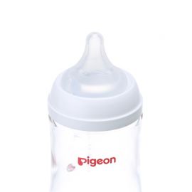 1号仓-贝亲 母乳衔接辅助 易清洗 耐热玻璃奶瓶 SS号 160ml Pigeon 母乳实感系列 防胀气 宽口径 