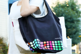 【欠品】1号仓-松本清 matsukiyo 带美妆调色板图案 环保购物袋 可折叠便携防水 1个