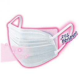 1号仓-UNICHARM尤妮佳 超快适内里纱布薄款透气防脱妆小颜清凉防飞沫超立体口罩 小尺寸 5个