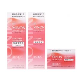 1号仓-第一三共蜜浓 补水舒缓 舒润保湿 清爽水润化妆水 150ml＋乳液 100g＋面霜 40g MINON 干燥敏感肌 氨基酸 改善粗糙暗沉 清爽不黏腻 温和配方【寒冷地区慎拍，易冻结】