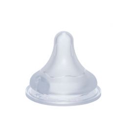 1号仓-贝亲 宽口径母乳亲喂实感 婴儿硅胶奶嘴 6个月以上用 L号 2个 Pigeon 防胀气