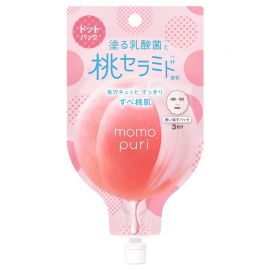 1号仓-BCL momopuri 蜜桃神经酰胺乳酸菌 毛孔深层清洁面膜 12g 温和洁净油脂污垢去角质