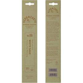 1号仓-日本香堂 天然精油 清澈通透 无添加染色 竹制线香 08白鼠尾草香 20根 NipponKodo 适合日常室内使用 赠礼送礼 精致包装