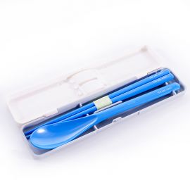 1号仓-斯凯达 抗菌加工 便携儿童餐具套装 18cm 猫和老鼠白色午睡图案 1套 Skater 筷子勺子 抗菌加工 便携餐具 卡通餐具 便当餐具 汤姆杰瑞