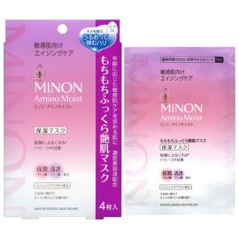 1号仓-第一三共 MINON蜜浓 敏感肌 温和抗衰老抗皱 保湿面膜 4片