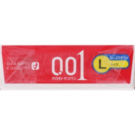 1号仓-冈本 轻薄倍润贴合 易传温感 0.01超薄避孕套 超润滑 L码 3个 OKAMOTO 不易脱落 无乳胶味 无缝贴合 均一薄 安全套