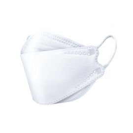 1号仓-兴和 3D舒适防脱妆透气小颜 三次元超立体钻石口罩 白色F 20片/盒装 KOWA 防病毒飞沫花粉PM2.5