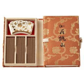 1号仓-日本香堂 短香木礼盒系列 珍稀之选 多重香料 温和不刺鼻 伽罗 线香礼盒  附陶瓷香插 NipponKodo 沉静舒缓 桐木收纳礼盒设计